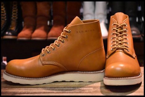 【8D 美品 17年】レッドウィング 9871 ゴールドラセット アイリッシュセッター プレーントゥ 編み上げ ブーツ redwing HOPESMORE