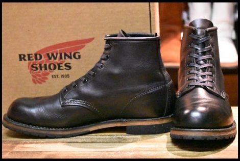 【8D 箱付 美品 19年】レッドウィング 9414 ベックマン 黒 ブラック フェザーストーン プレーントゥ ブーツ 9014 redwing  HOPESMORE