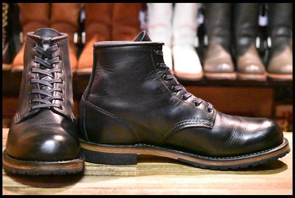 【8D 箱付 美品 19年】レッドウィング 9414 ベックマン 黒 ブラック フェザーストーン プレーントゥ ブーツ 9014 redwing  HOPESMORE