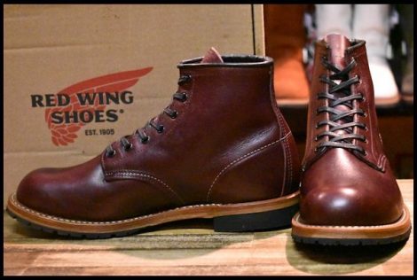 【7.5D 箱付 美品 13年】レッドウィング 9011 ベックマン ブラックチェリー フェザーストーン プレーントゥ ブーツ redwing HOPESMORE