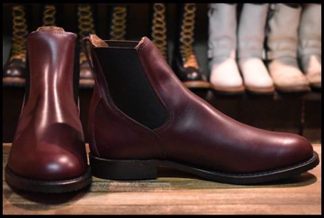 【9.5D 箱付 未使用 17年】レッドウィング 9077 Mil-1 CongressBoots ミルワン コングレス ブーツ ブラックチェリー サイドゴア HOPESMORE