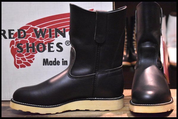 【6.5E 箱付 DEAD 羽タグ 99年】レッドウィング 8169 ペコス ブーツ 黒 ブラッククローム redwing pecos  HOPESMORE