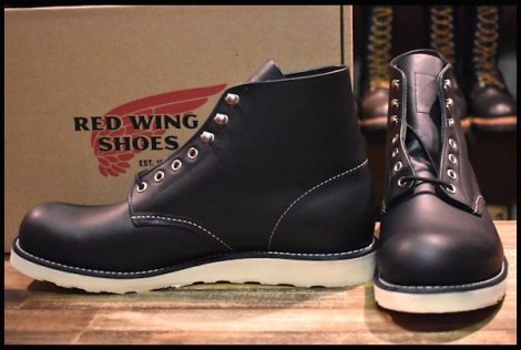 【10D 箱付 未使用 14年】レッドウィング 8165 アイリッシュセッター 黒 ブラッククローム プレーントゥ ブーツ redwing HOPESMORE