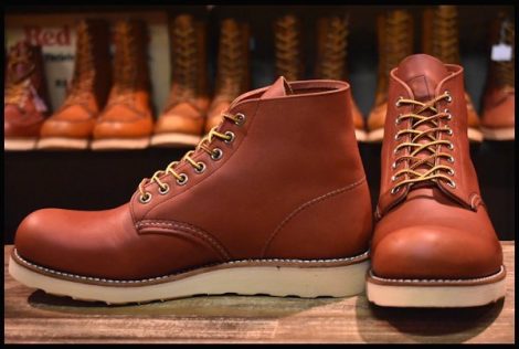 【8D 美品 09年】レッドウィング 8166 アイリッシュセッター 赤茶 オロラセット プレーントゥ レースアップ ブーツ redwing HOPESMORE
