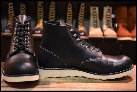 【10D 箱付 美品 14年】レッドウィング 8165 アイリッシュセッター 黒 ブラッククローム プレーントゥ 編み上げ ブーツ redwing HOPESMORE