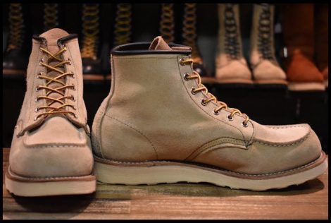 【9.5D 美品 09年】レッドウィング 8173 スエード アイリッシュセッター ホーソーン ラフアウト モックトゥ ブーツ redwing HOPESMORE