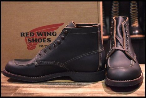 【8.5D 箱付 未使用 19年】レッドウィング 8075 1930s スポーツ ブーツ 黒 ブラック プレーリー redwing フラットボックス HOPESMORE
