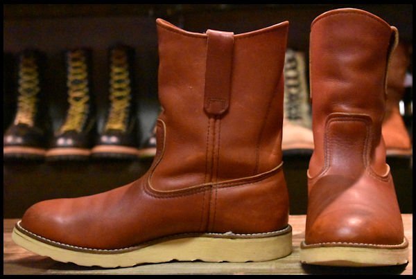 【7E 良品 緑犬タグ 93年】レッドウィング 866 ペコス 赤茶 オロラセット クッションソール ブーツ redwing pecos  HOPESMORE