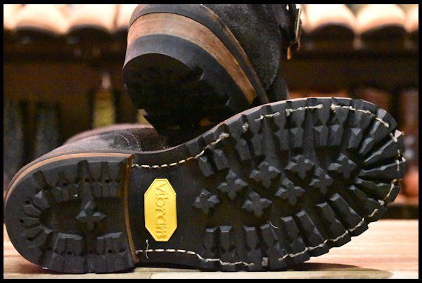 【7E 良品 11年】WESCO ウエスコ カスタムボス ブラックラフアウト 黒スエード ビブラム100シングル 11インチハイト ブーツ BOSS  HOPESMORE