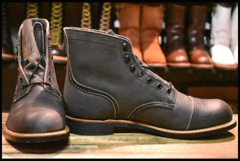 【10D 箱付 未使用 20年】レッドウィング 8086 アイアンレンジャー チャコール ラフ＆タフ キャップトゥ ブーツ redwing HOPESMORE