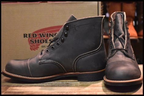 【10D 箱付 未使用 20年】レッドウィング 8086 アイアンレンジャー チャコール ラフ＆タフ キャップトゥ ブーツ redwing HOPESMORE
