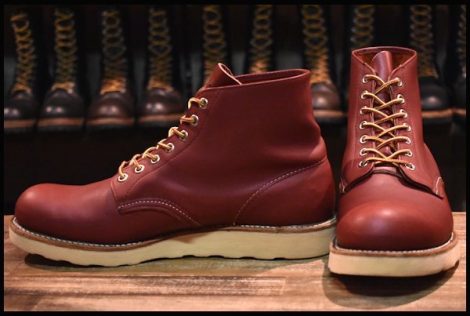 【9D 美品 犬タグ 99年】レッドウィング 8166 アイリッシュセッター 赤茶 オロラセット プレーントゥ 編み上げ ブーツ redwing HOPESMORE