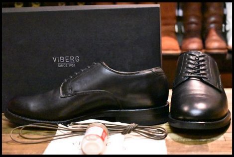 【UK8 美品】VIBERG ヴァイバー DERBY SHOE ダービーシュー 2030 ブラック 黒 短靴 ローカット シューズ ブーツ ヴァイバーグ HOPESMORE