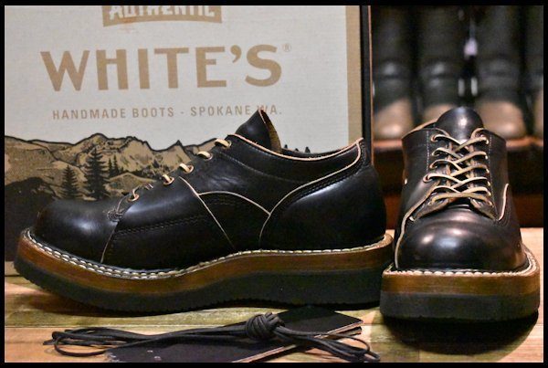 【8E 箱付 美品】WHITE’S ホワイツ ノースウエストオックスフォード 300NWLTT-CB ブラック クロムエクセル 短靴 ブーツ  HOPESMORE