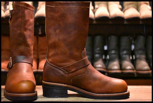 7.5E 美品 黒タグ】Chippewa チペワ エンジニア 1901M05 茶 タン