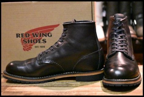 【8D 箱付 美品 19年】レッドウィング 9414 ベックマン 黒 ブラック フェザーストーン プレーントゥ ブーツ 9014 redwing HOPESMORE