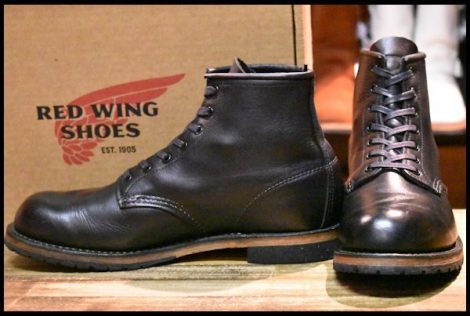 【8D 箱付 美品 19年】レッドウィング 9414 ベックマン 黒 ブラック フェザーストーン プレーントゥ ブーツ 9014 redwing HOPESMORE