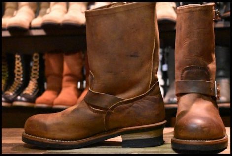 【9.5D 良品 09年】レッドウィング 2972 エンジニア 茶 カッパー ラフ＆タフ ブラウン スチールトゥ ブーツ redwing HOPESMORE