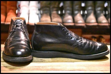 【9D 良品 10年】レッドウィング 9196 ポストマン チャッカ 黒 ブラック シャパラル 短靴 レースアップ 編み上げ ブーツ redwing HOPESMORE