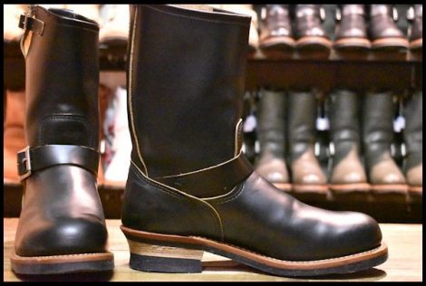【9D 箱付 美品 14年】レッドウィング 9268 エンジニア 黒 ブラック クローンダイク スチールトゥ ブーツ redwing HOPESMORE