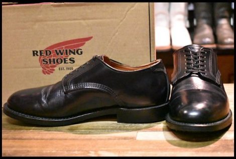 【9D 箱付 美品 16年】レッドウィング 9087 Mil-1 ミルワン ブルーチャー オックスフォード エスカイヤ 黒 ブーツ redwing HOPESMORE