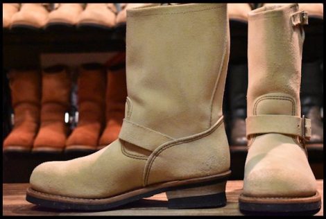 【9D 美品 11年】レッドウィング 8268 スエード エンジニア ホーソーンアビレーンラフアウト スチールトゥ ブーツ redwing HOPESMORE