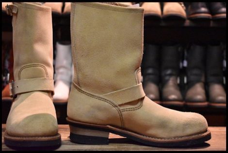 【9D 美品 11年】レッドウィング 8268 スエード エンジニア ホーソーンアビレーンラフアウト スチールトゥ ブーツ redwing HOPESMORE