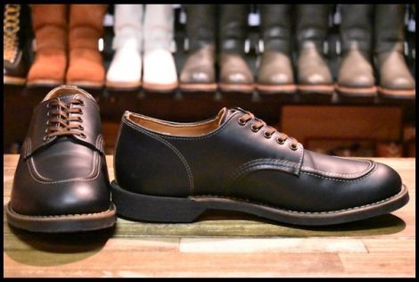 【9.5D 美品 18年】レッドウィング 8070 スポーツ オックスフォード 黒 クローンダイク モックトゥ 短靴 ブーツ redwing HOPESMORE