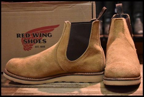 【9D 箱付 良品 20年】レッドウィング 3192 クラシック チェルシー サイドゴア ミュールスキナー ラフアウト 茶 ブーツ redwing HOPESMORE
