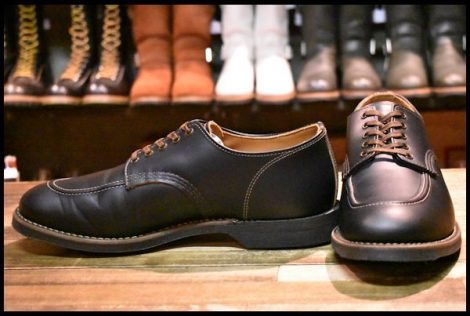 【9.5D 美品 18年】レッドウィング 8070 スポーツ オックスフォード 黒 クローンダイク モックトゥ 短靴 ブーツ redwing HOPESMORE
