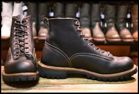 【9.5D 美品 11年】レッドウィング 2935 ビブラム ラインマン ブラック 黒 ラグソール レースアップ LTT ブーツ redwing HOPESMORE