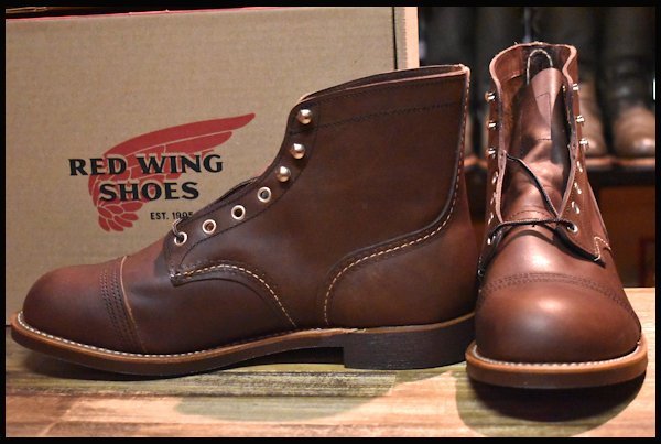 【10D 箱付 未使用 22年】レッドウィング 8111 アイアンレンジャー アンバー ハーネス キャップトゥ ブラウン ブーツ redwing  HOPESMORE