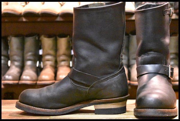 メンズRED WING レッドウィング エンジニアブーツ 黒 9085 希少品