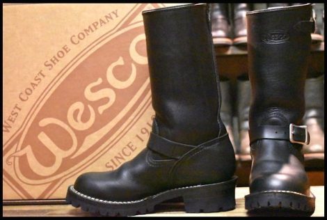 【6.5C 箱付 良品 16年】WESCO ウエスコ カスタムボス 11インチハイト ブラック 黒 レザーライニング エンジニア BOSS ブーツ HOPESMORE
