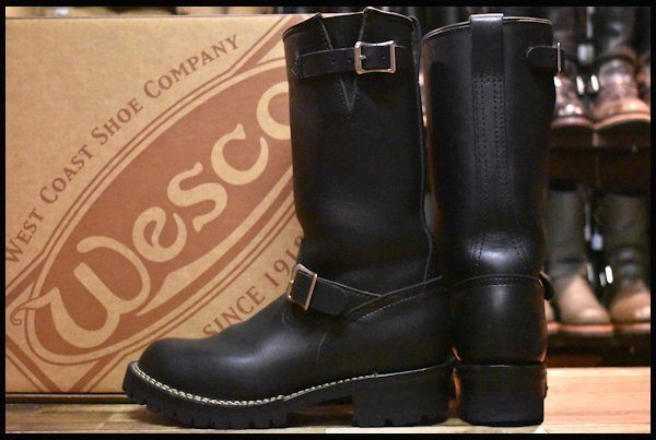 【6.5C 箱付 良品 16年】WESCO ウエスコ カスタムボス 11インチハイト ブラック 黒 レザーライニング エンジニア BOSS ブーツ  HOPESMORE