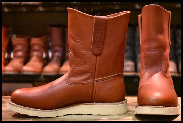 【7E 美品 16年】レッドウィング 8866 ペコス 赤茶 オロラセット プルオン クッションソール ブーツ redwing pecos  HOPESMORE