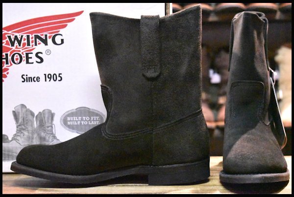 REDWING レッドウイング 8186 ペコスブーツ ブラックスエード 8D - ブーツ