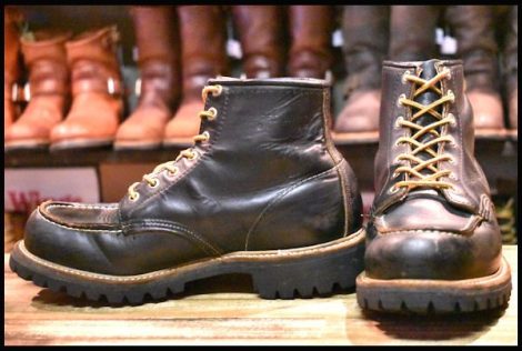 【8E 良品 羽タグ】レッドウィング 8176 ビブラム アイリッシュセッター 黒 ブラッククローム モックトゥ ブーツ redwing HOPESMORE