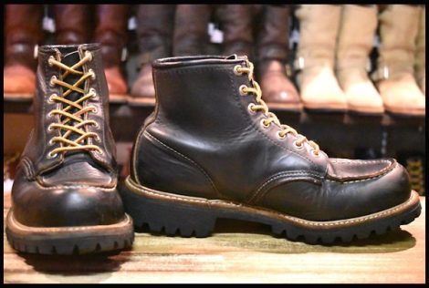 【8E 良品 羽タグ】レッドウィング 8176 ビブラム アイリッシュセッター 黒 ブラッククローム モックトゥ ブーツ redwing HOPESMORE