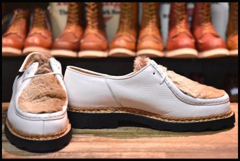 【41.5 箱付 未使用 アローズ別注】Paraboot パラブーツ MICHAEL LAPIN 149731 ラビットファー ミカエルラパン ホワイト 白 HOPESMORE