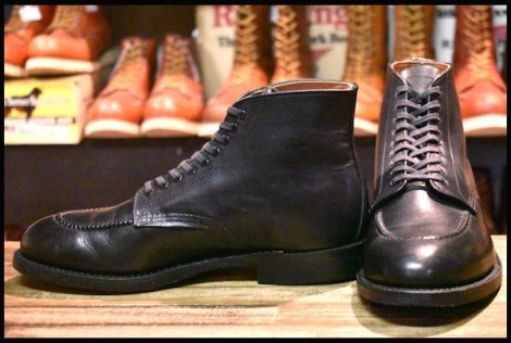 【9D 美品 15年】レッドウィング 9090 ジラード 黒 ブラック フェザーストーン モックトゥ レースアップ ブーツ redwing HOPESMORE