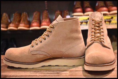 【8E 美品 犬タグ 99年】レッドウィング 8167 スエード アイリッシュセッター タン ラフアウト プレーン ブーツ redwing HOPESMORE