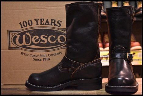 【7.5E 美品 100周年限定 18年】WESCO ウエスコ センチュリーボス 黒 ブラック ホースハイド エンジニア BOSS ブーツ HOPESMORE