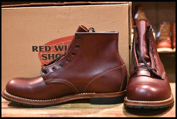 【9D 箱付 未使用 10年】レッドウィング 9011 ベックマン ブラックチェリー フェザーストーン プレーントゥ ブーツ redwing  HOPESMORE