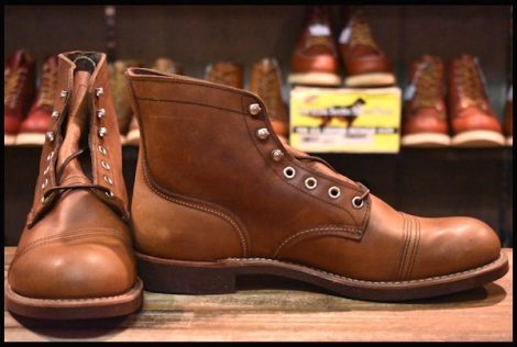 【10D 未使用 10年】レッドウィング 8111 アイアンレンジ 茶 アンバー ハーネス キャップトゥ 編み上げ ブーツ redwing HOPESMORE