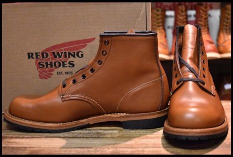 【9.5D 箱付 未使用 20年】レッドウィング 9416 ベックマン シガー フェザーストーン 茶 プレーントゥ ブーツ 9016 redwing HOPESMORE