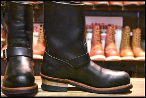 【8D 良品 10年】レッドウィング 2268 エンジニア 黒 ブラッククローム スチールトゥ ブーツ redwing HOPESMORE