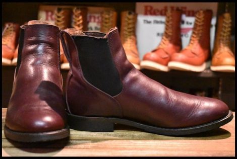 【9D 良品 16年】レッドウィング 9077 ミルワン コングレス ブラックチェリー フェザーストーン サイドゴア ブーツ redwing HOPESMORE