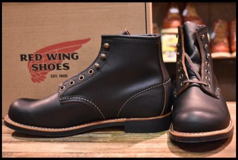 【8D 未使用 21年】レッドウィング 3345 ブラックスミス 黒 プレーリー プレーントゥ レースアップ 編み上げ ブーツ redwing HOPESMORE