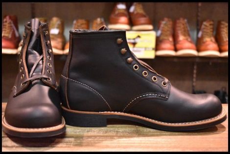 【8D 未使用 21年】レッドウィング 3345 ブラックスミス 黒 プレーリー プレーントゥ レースアップ 編み上げ ブーツ redwing HOPESMORE